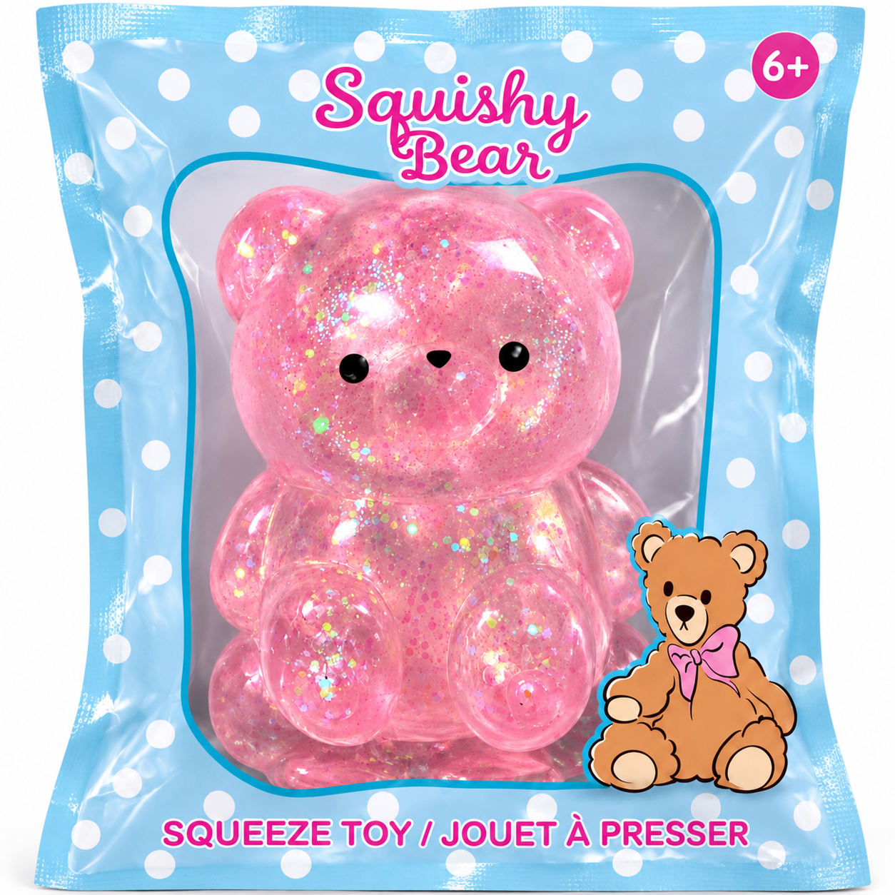 Pink Shimmer Squishy Bear