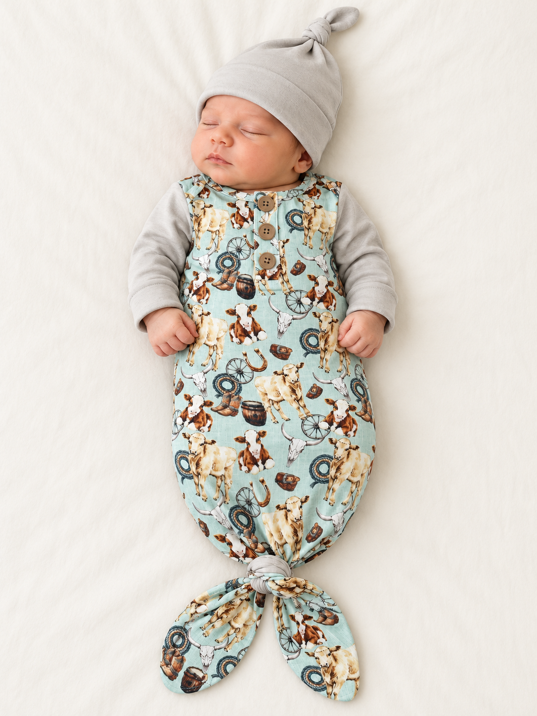 Cowboy Colt Knot Gown with Hat