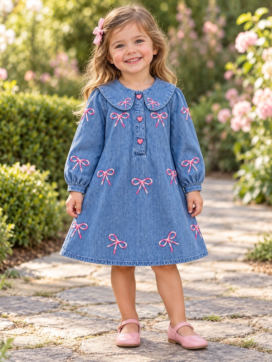 Raya Denim Bow Dress
