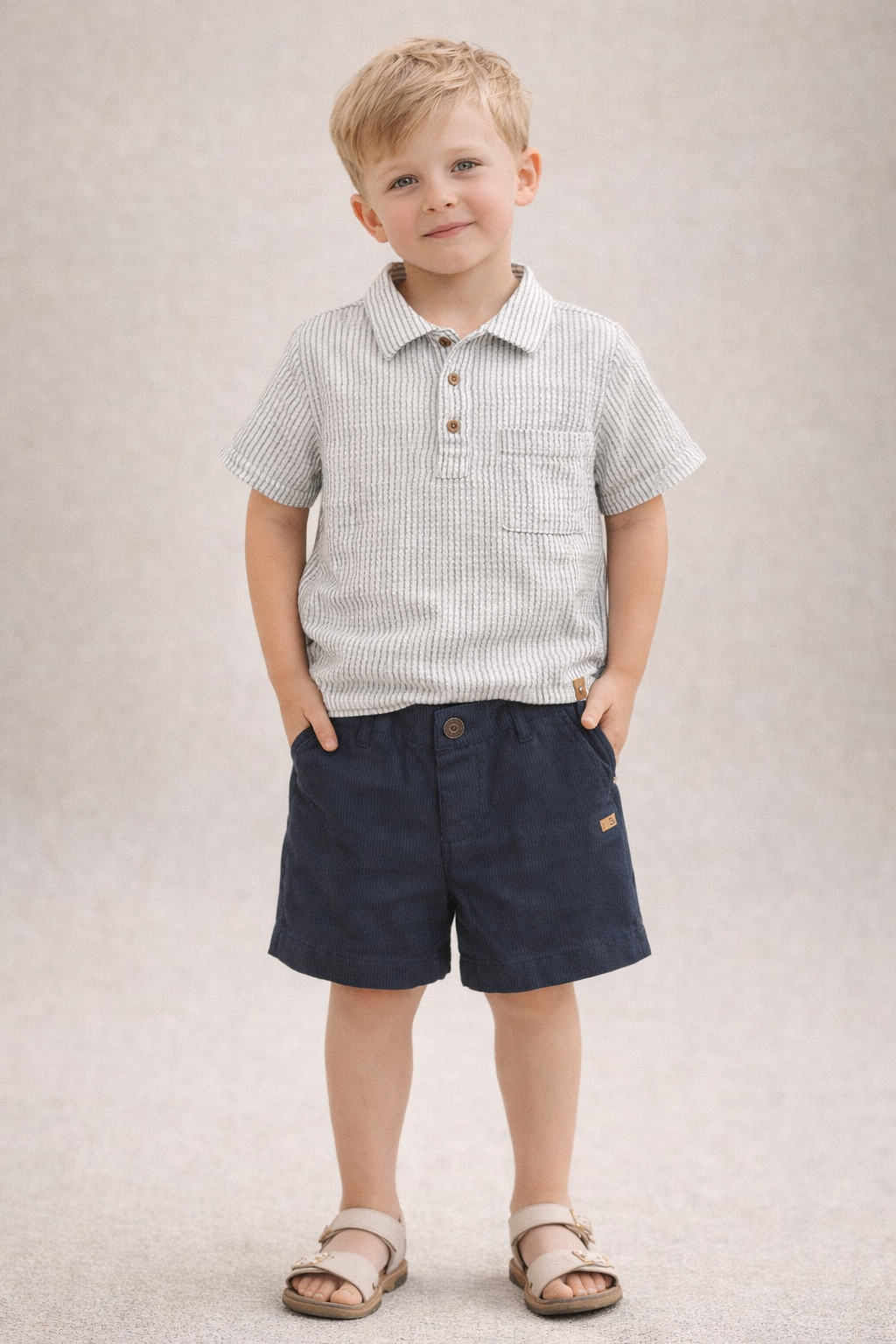 Odessey Navy Stripe Boy Shirt