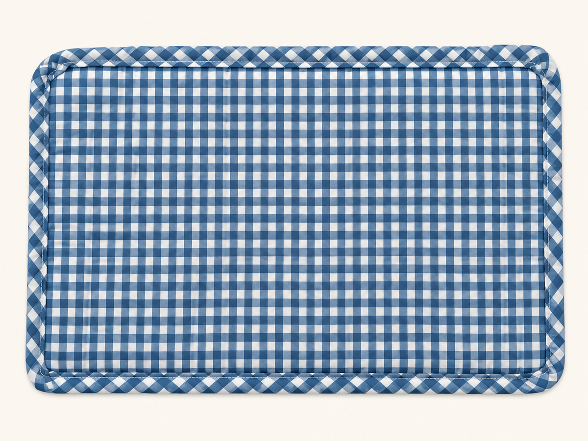 Roadie Large Zip Pouch Rodeo Check Indigo