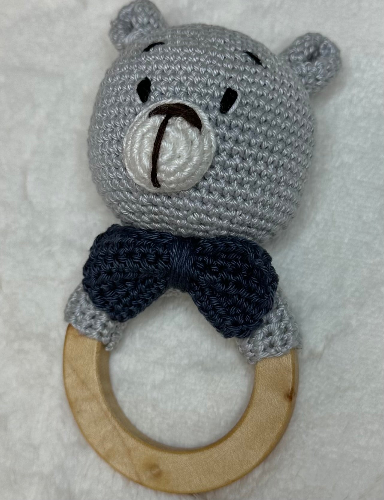 Crochet Bear Teether Toy