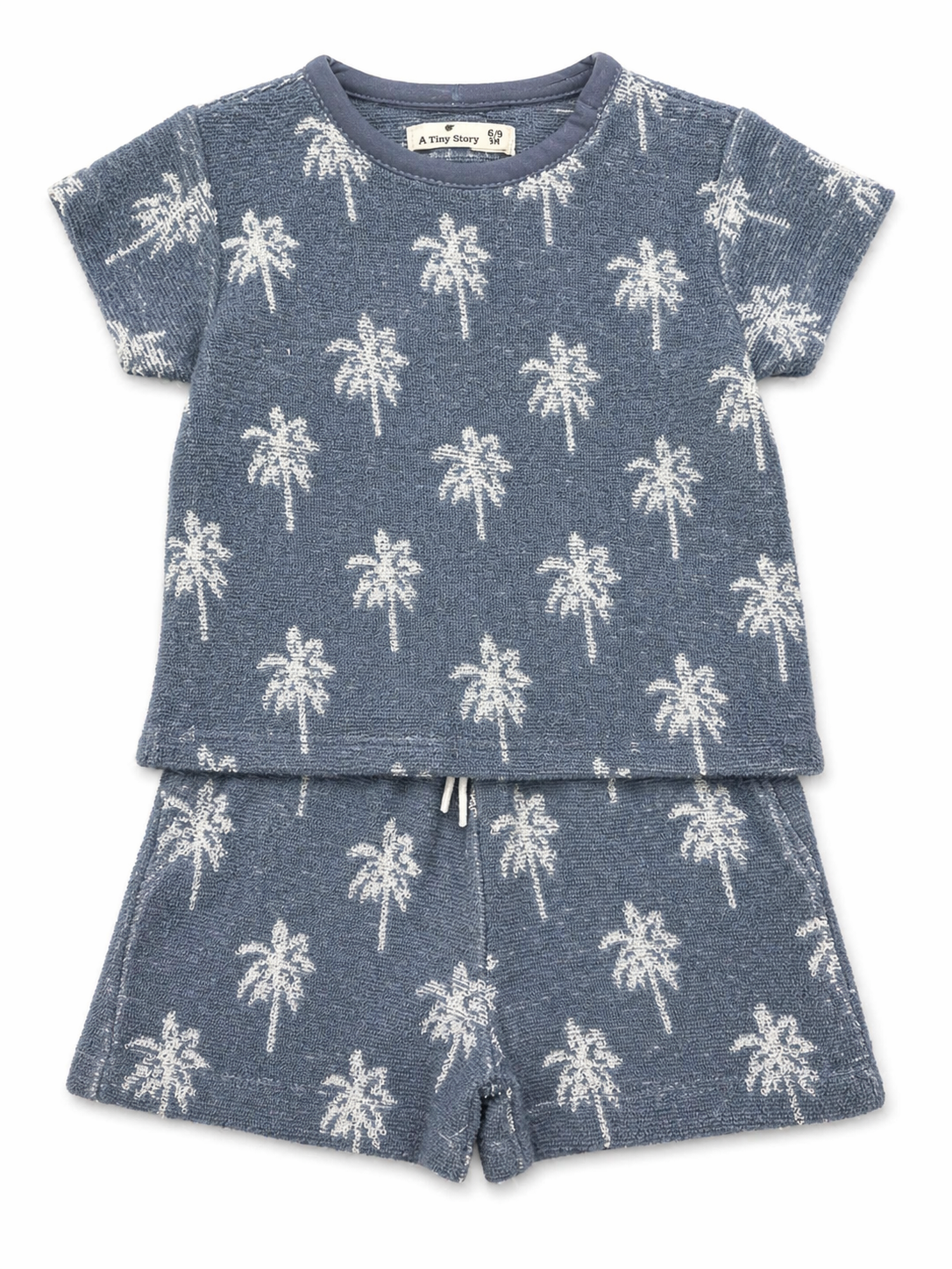 Light Blue Palm Print Set