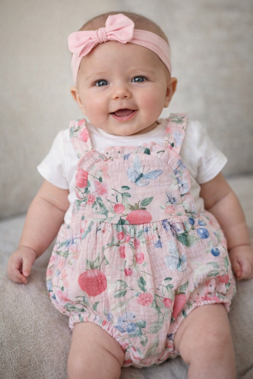 Printed Berries Overall Set