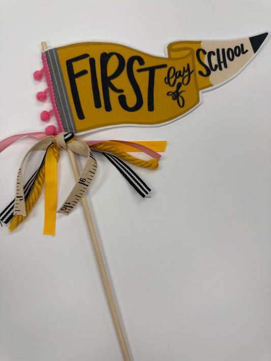 Pencil First Day of School Flag