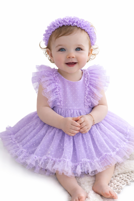 Tulle Dress Lavender with Headband