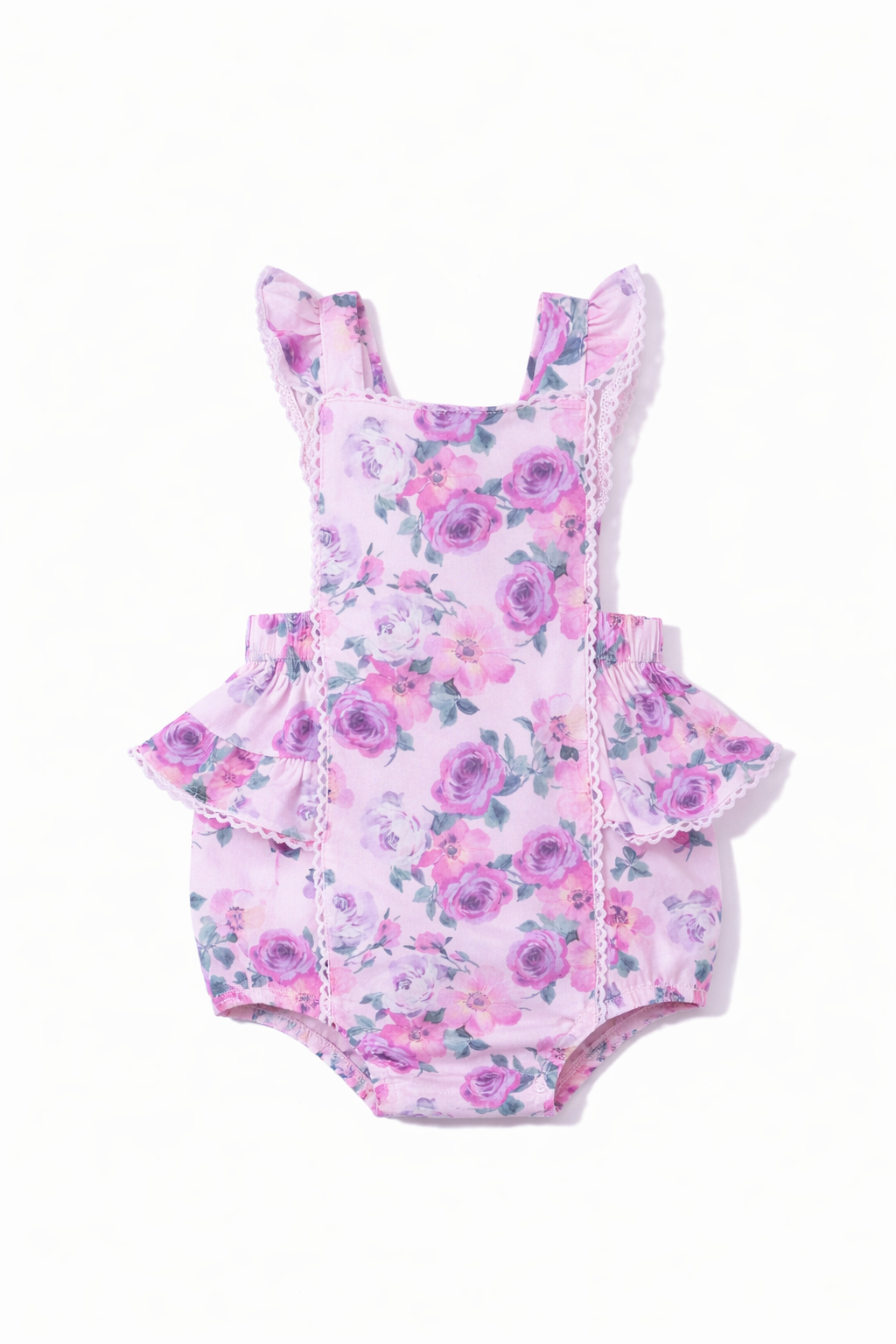 Rose Abundance Ruffle Sunsuit