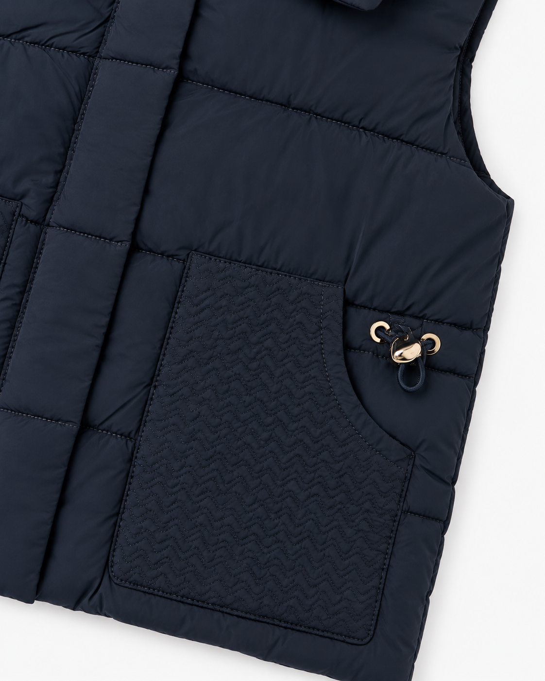 Girls Navy Padded Vest