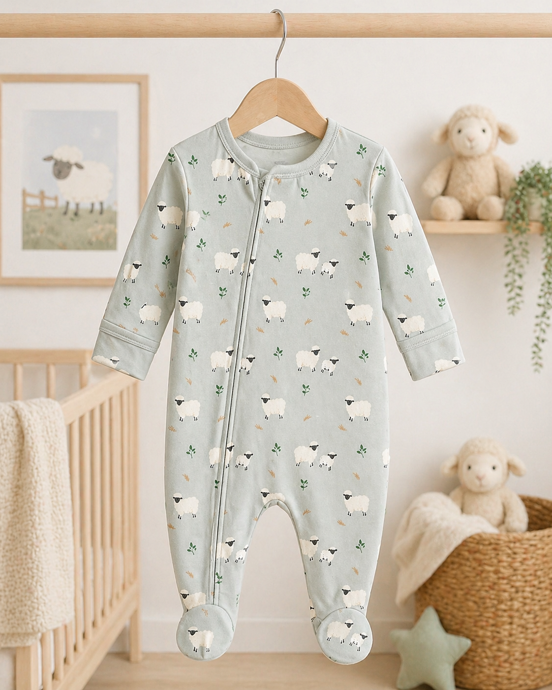 Sheep On Mercury Footie Sleeper