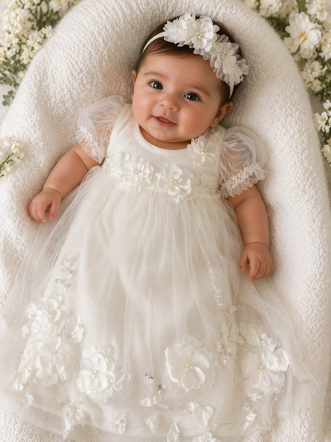 Satin Flower Gown