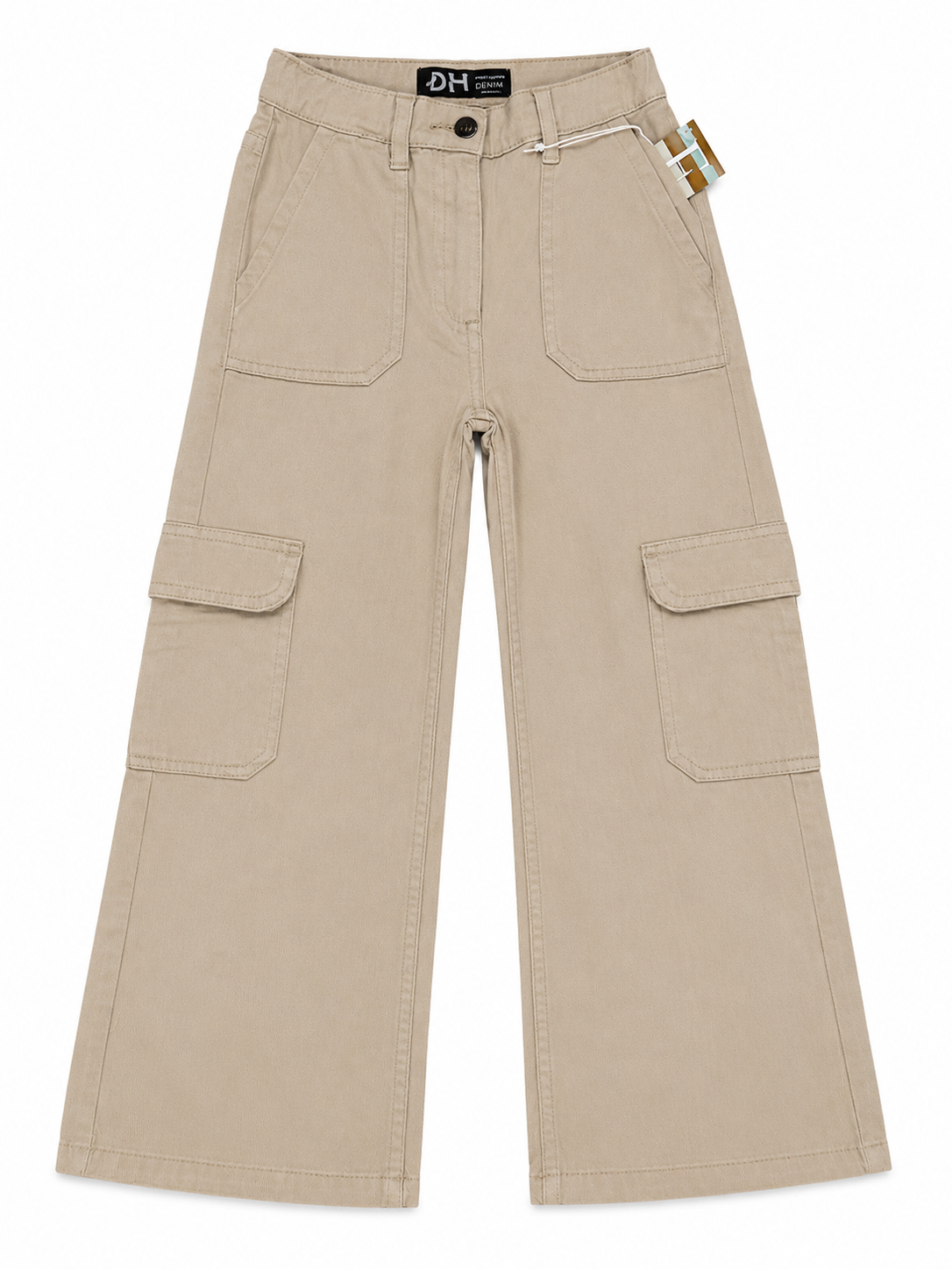Beige Cargo Twill Pant