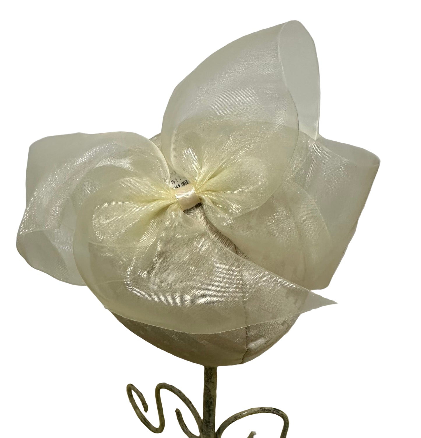 Big Organdy Ivory Bow