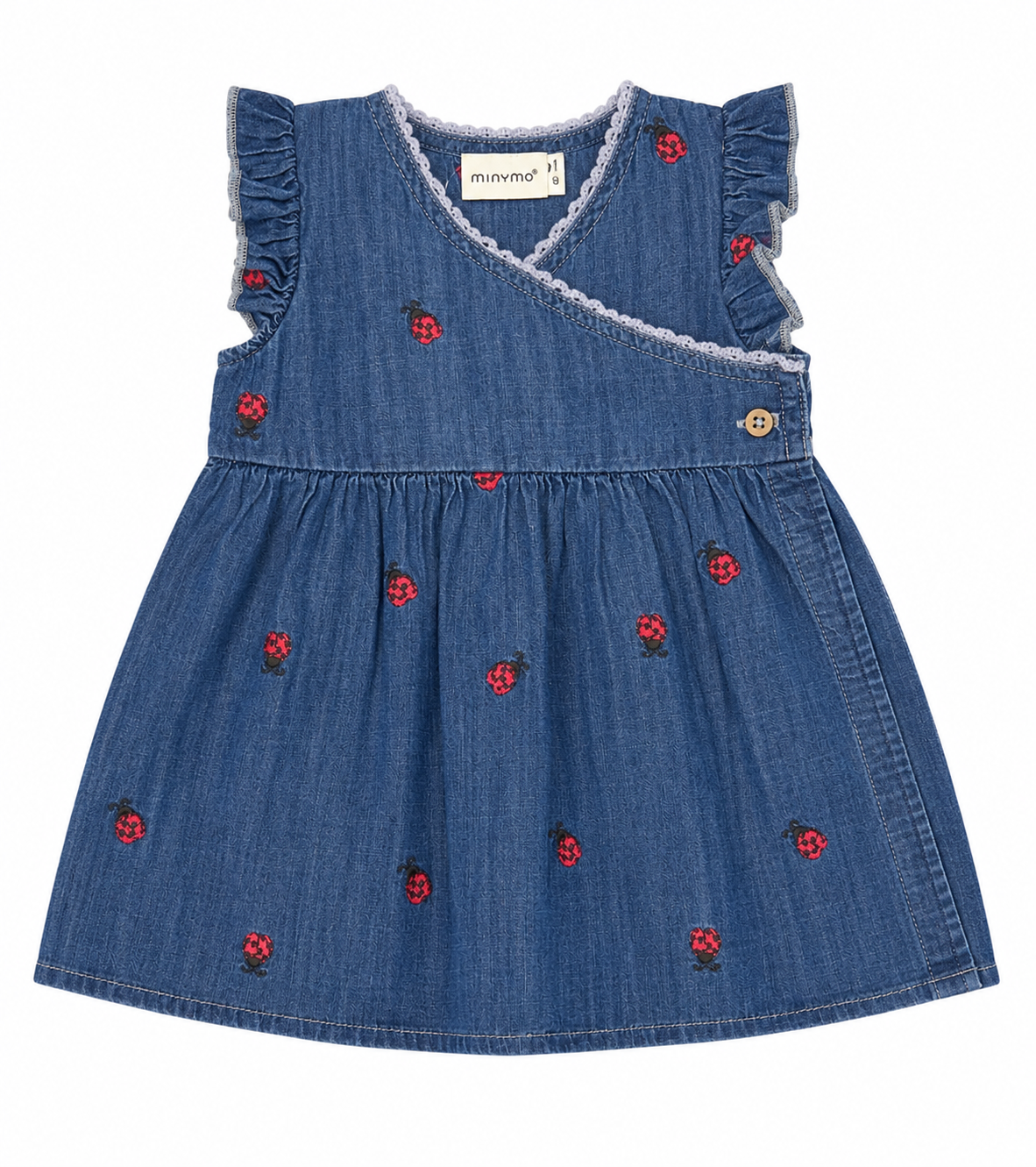 Chambray Dress W/ Ladybugs