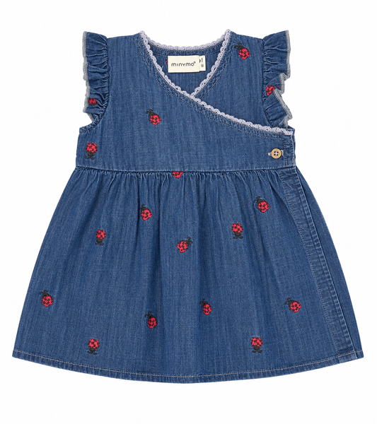 Chambray Dress W/ Ladybugs