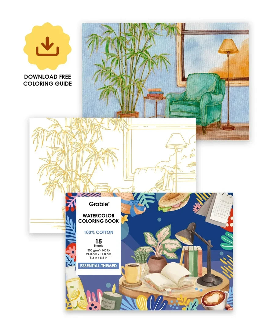 Watercolor Coloring Book