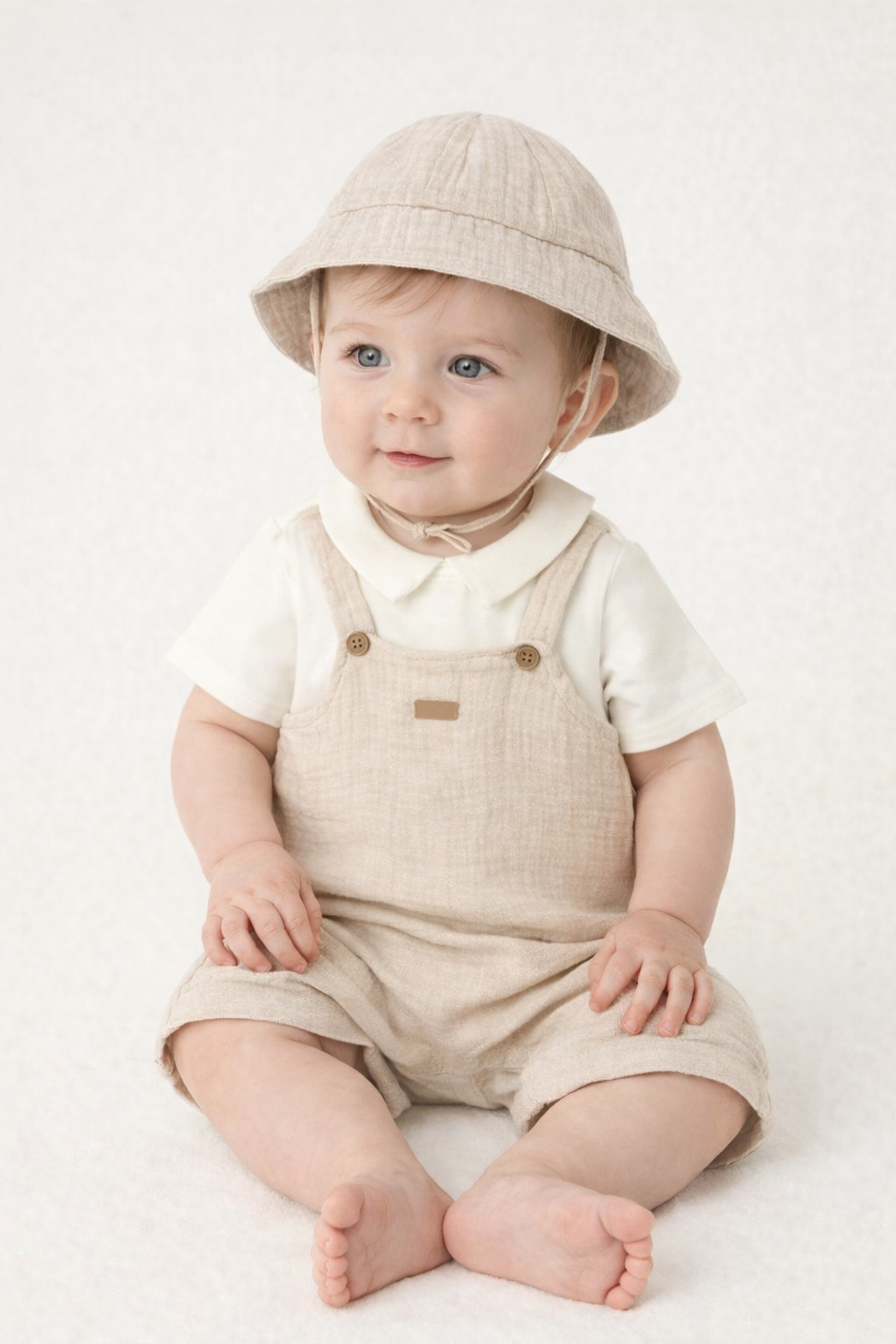 Overall Set Wheat Baby Boy