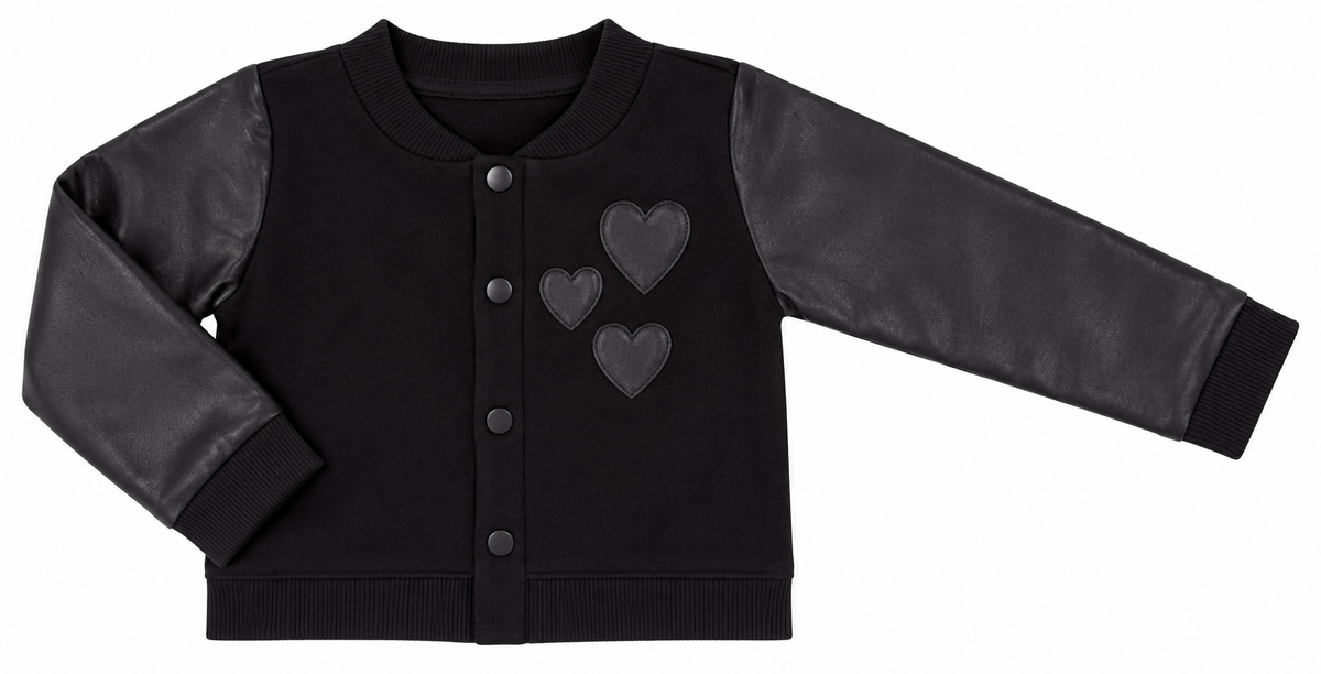Stretch Eco Leather & Fleece Jacket