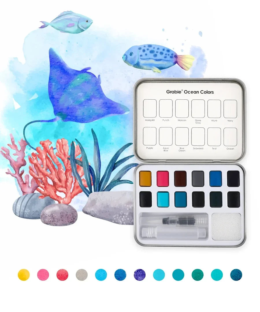 Watercolor Pocket Ocean Pocket Set