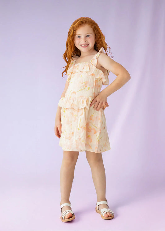Girls Soft Orange Sundrop Dress