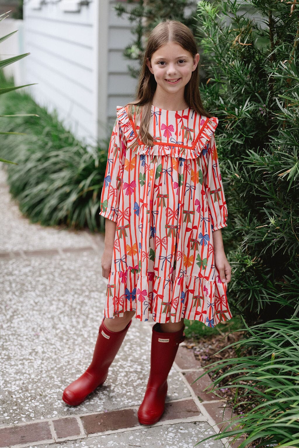 Bright Red Blair Bow Dress