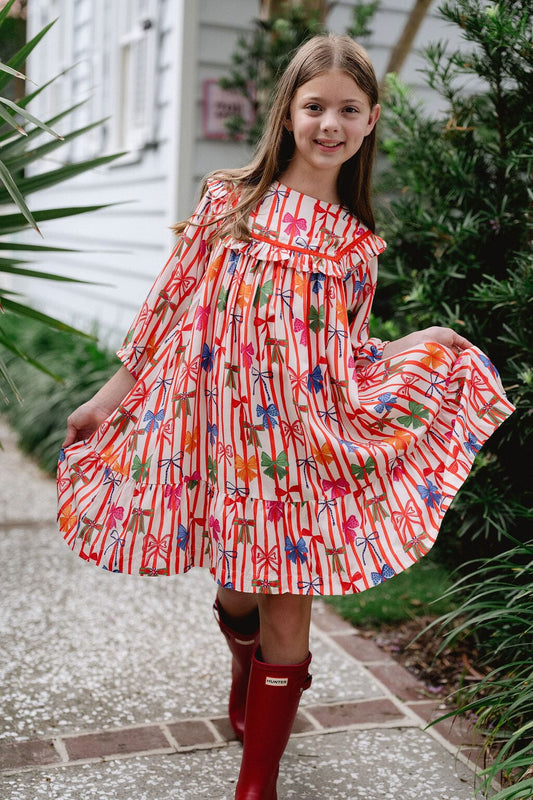 Bright Red Blair Bow Dress