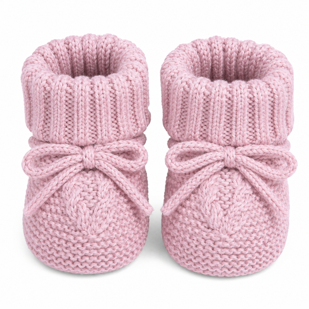 Baby Pink Knit Booties