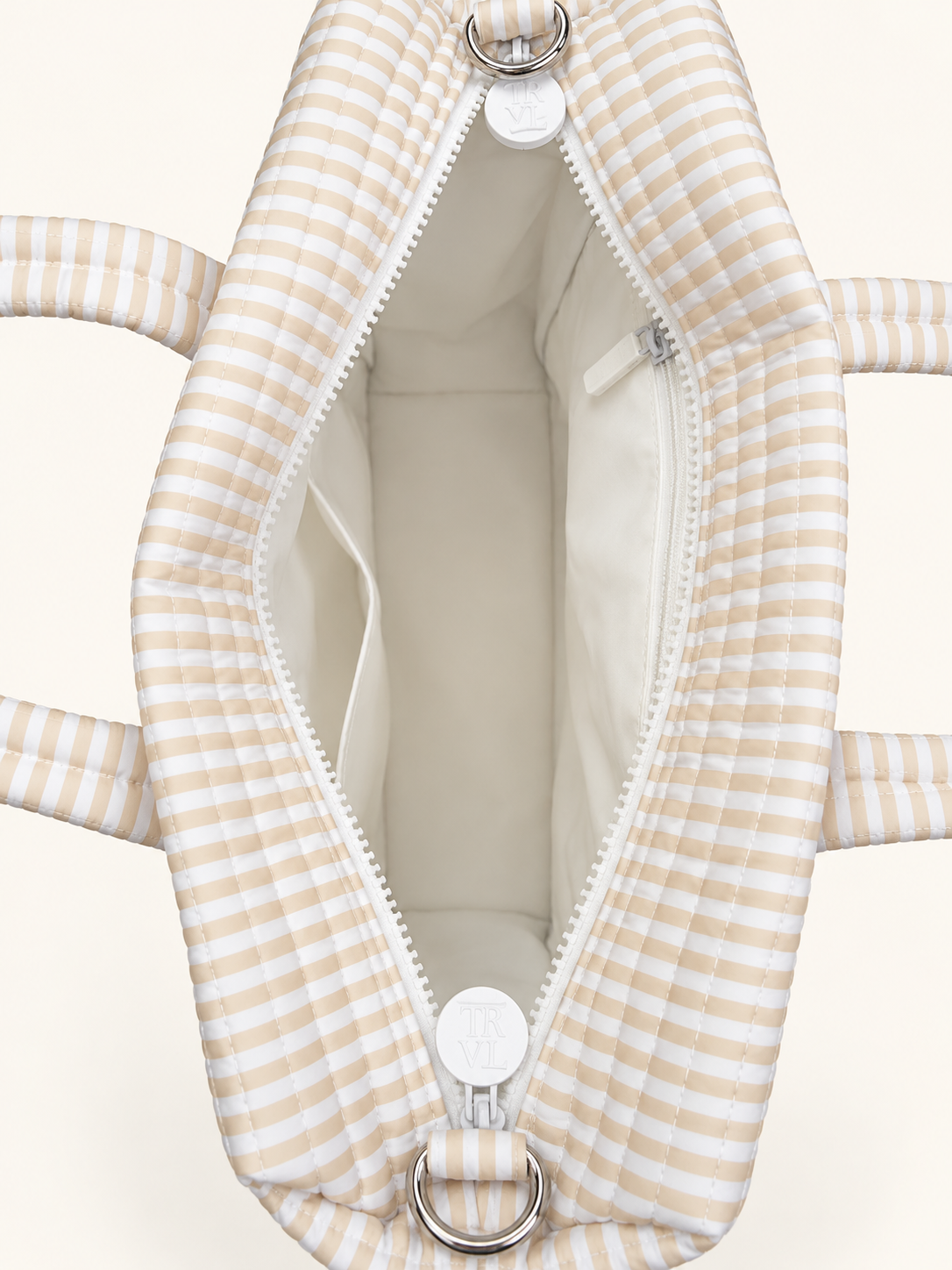 Quilted Stroller Bag Pimlico Stripe Sand