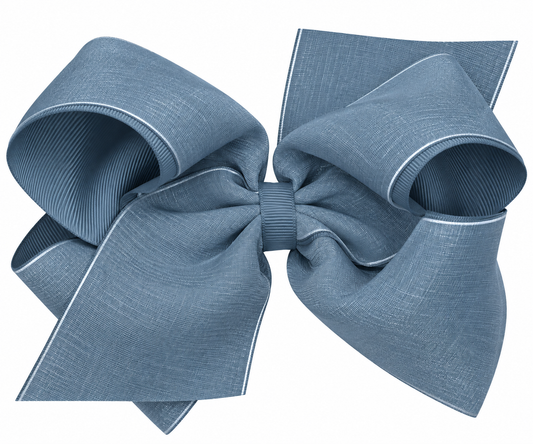 King Smoke Blue Org/Gro Hair Bow