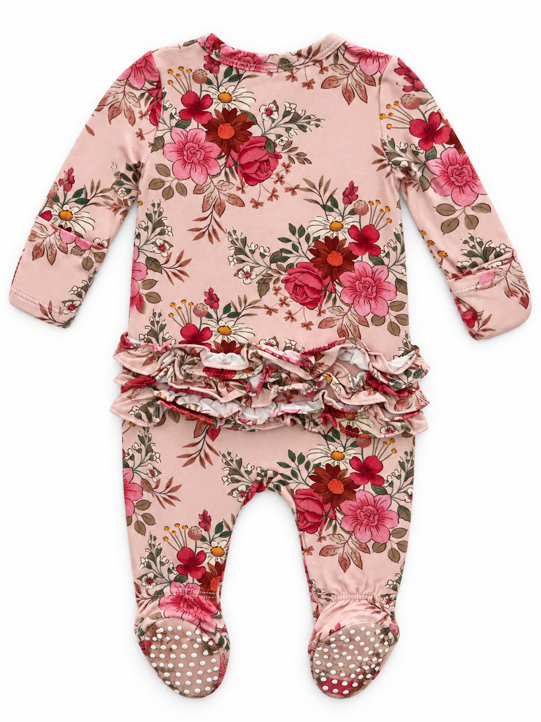 Sabrina Floral Zipper Footie