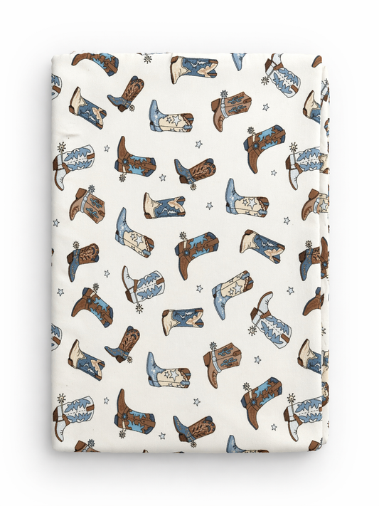 Blue Cowboy Boots Swaddle