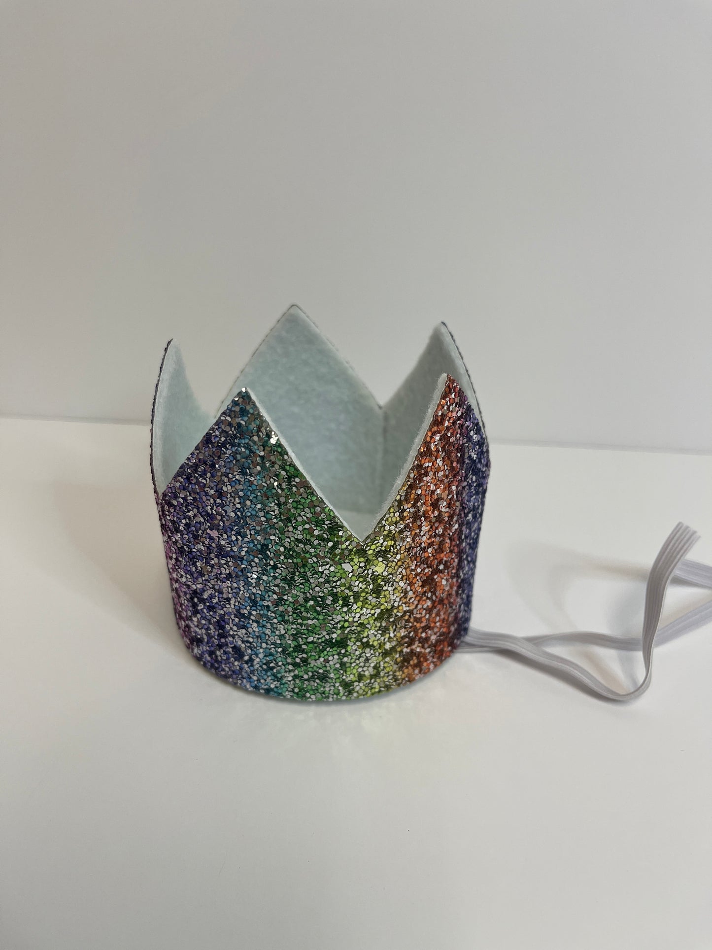 Rainbow Glitter Crown