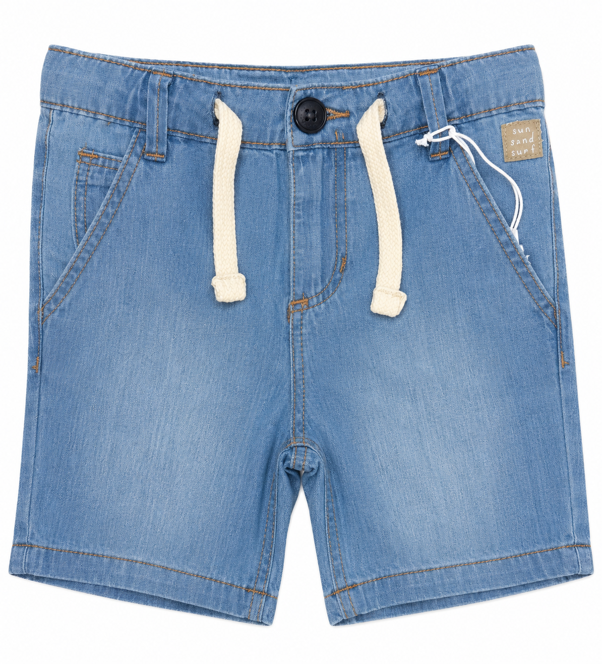 Light Denim Short W/Drawstring