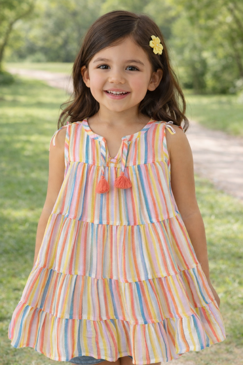Shinny Striped Dress