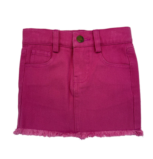 Hot Pink Denim Skirt