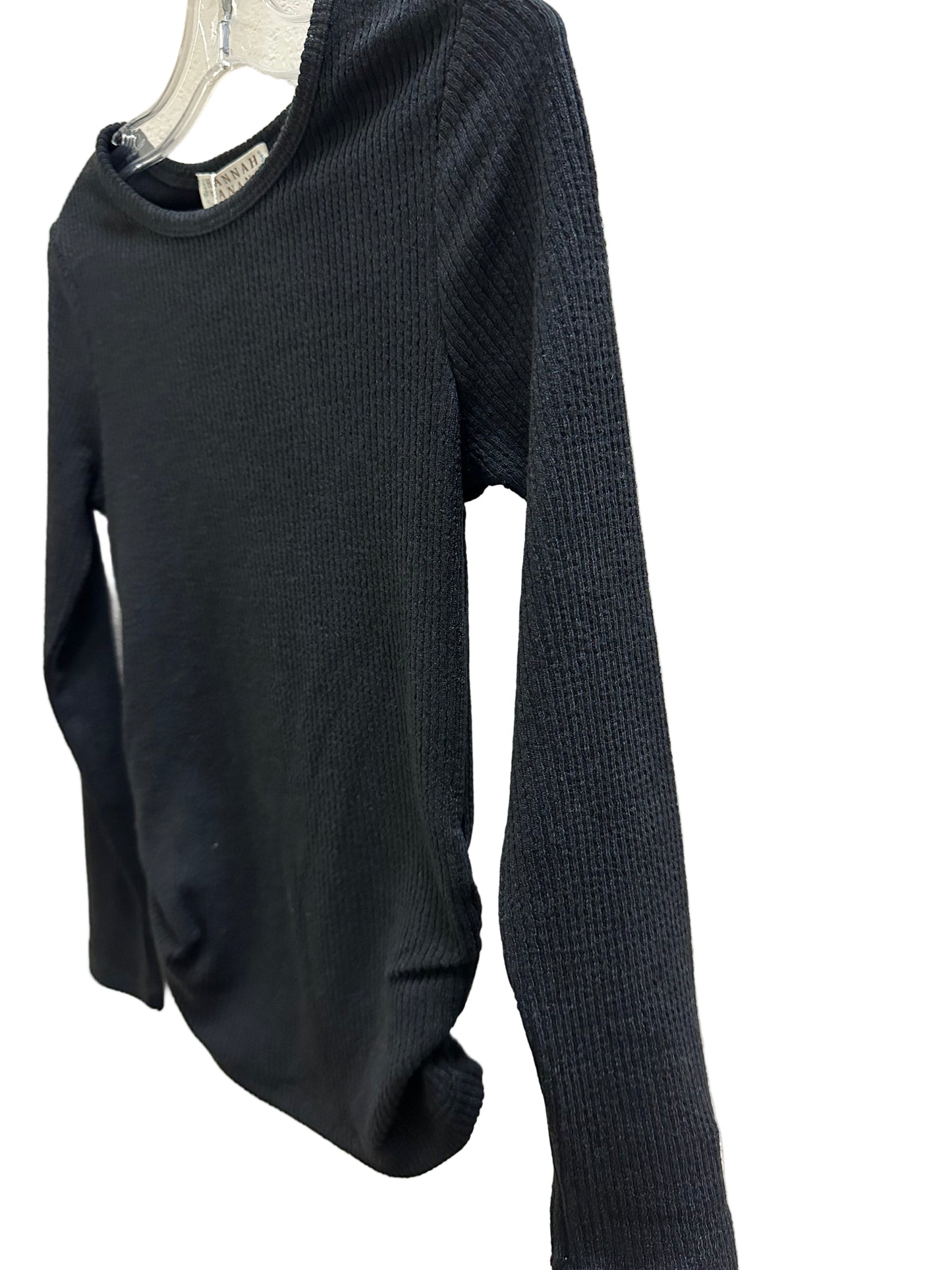 Black Rib Longsleeved Top
