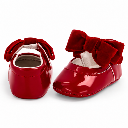 Red Bow Mary Janes