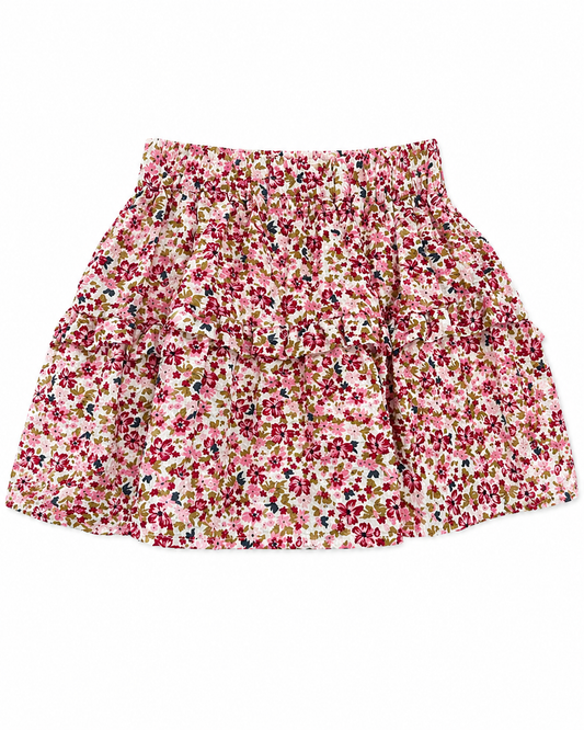 Floral patterned skirt on a white background