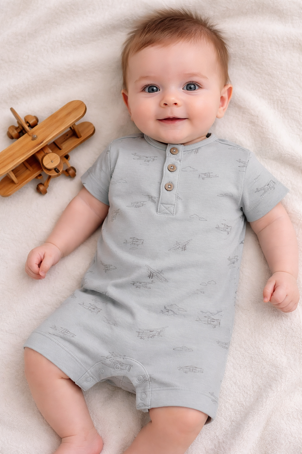 Short Sleeve Airplanes One Piece