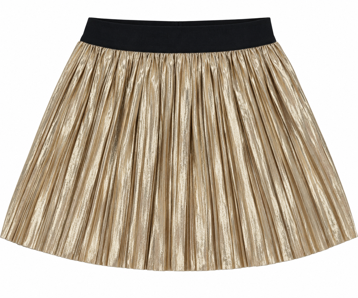Gold Pleated Skirt
