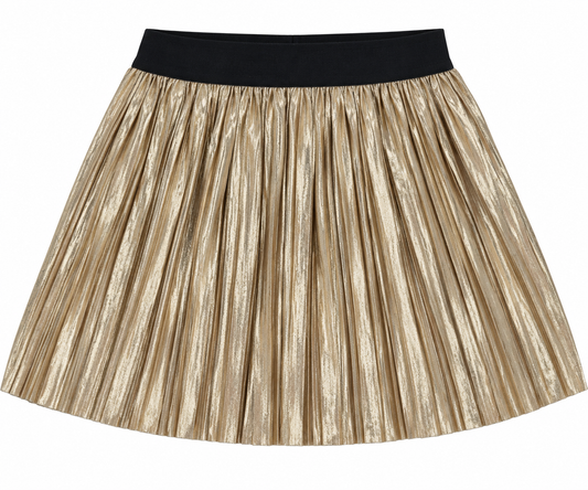 Gold Pleated Skirt