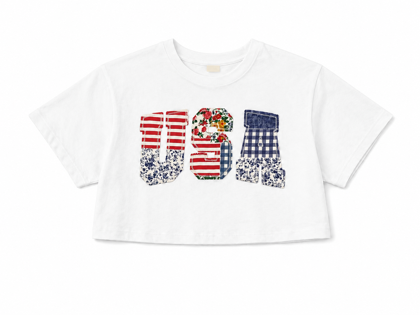 Cropped USA Girls T-shirt