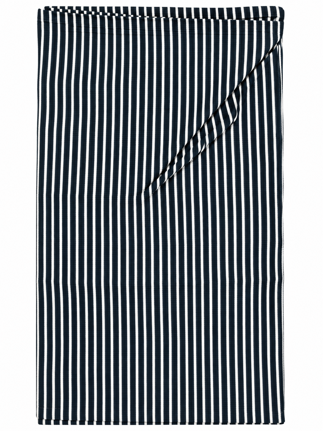 Navy Stripe Ribbed Bamboo Stretch Swaddle