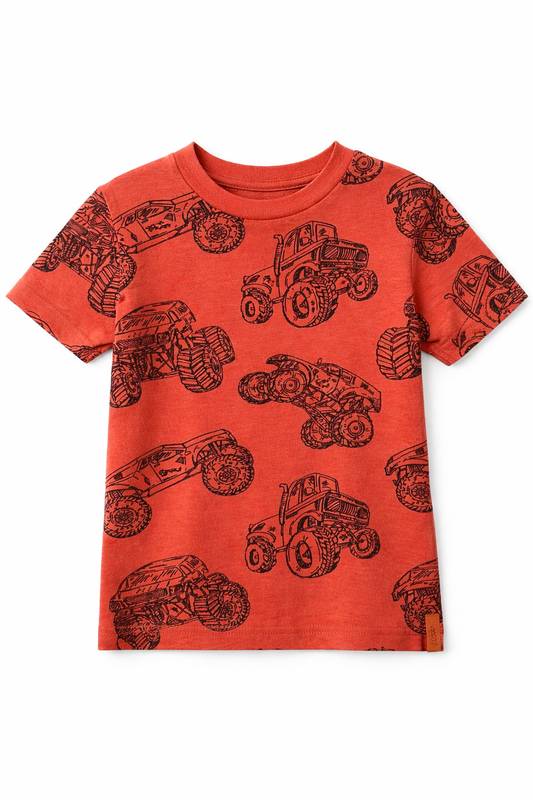 Monster Trucks Organic T-Shirt Orange