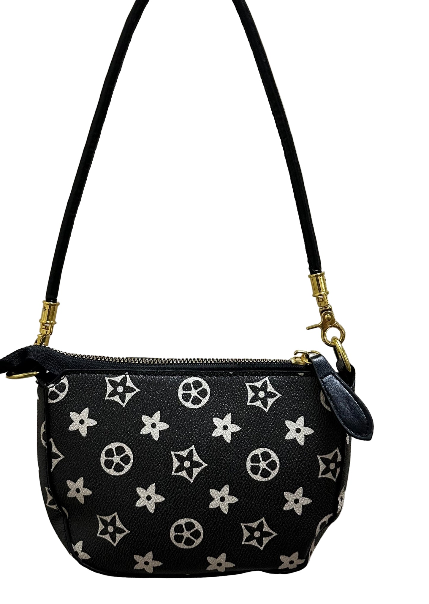 Black Cream Detail Purse
