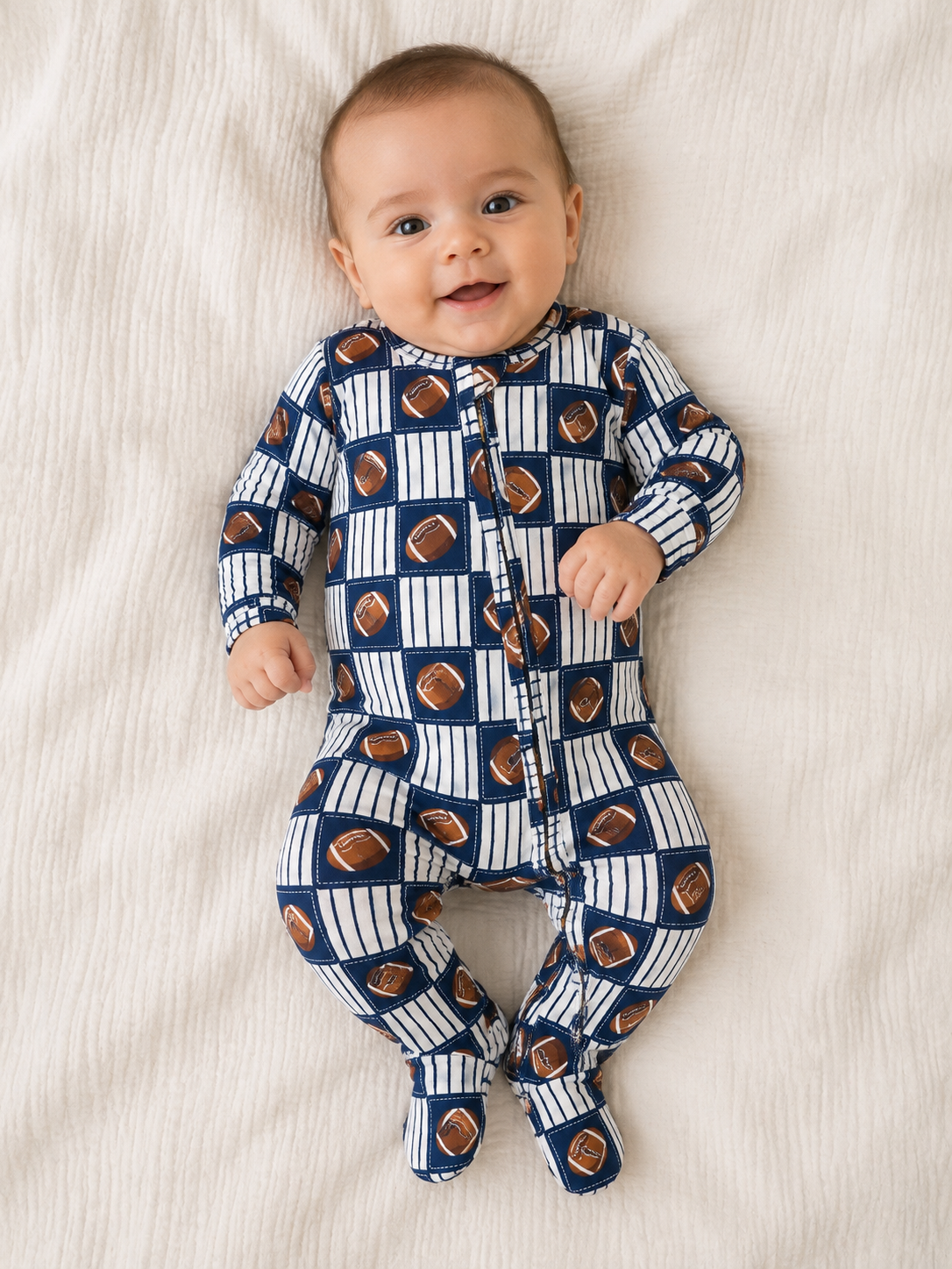 Football Patchwork Footie