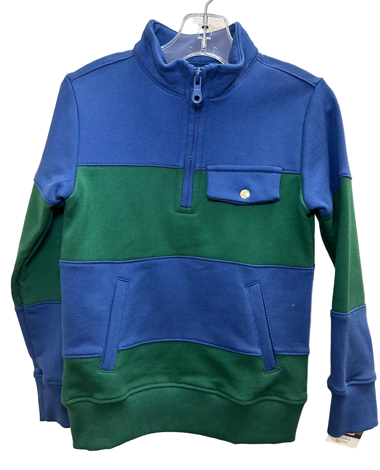 Max Blue Green Color block  Sweatshirt