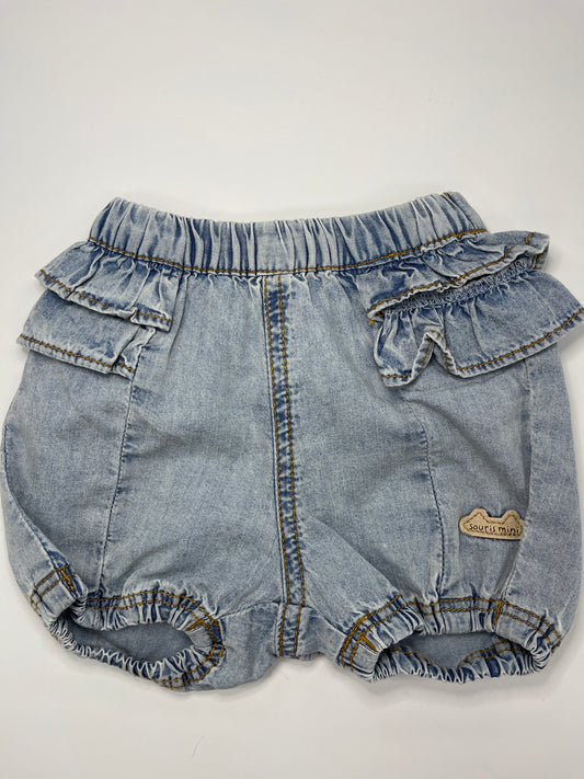Ruffle Denim Baby Short