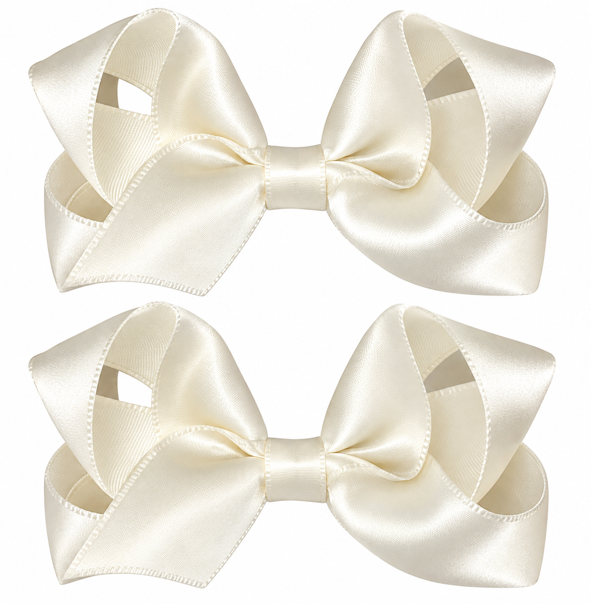 Mini Satin Hair Bow Two Pack