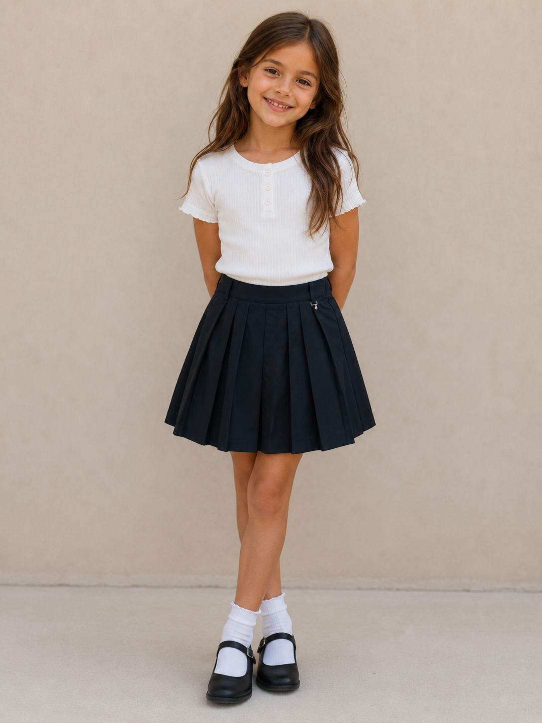 Gabardine Skort Black