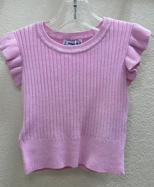 3024 Pink Ribbed Top